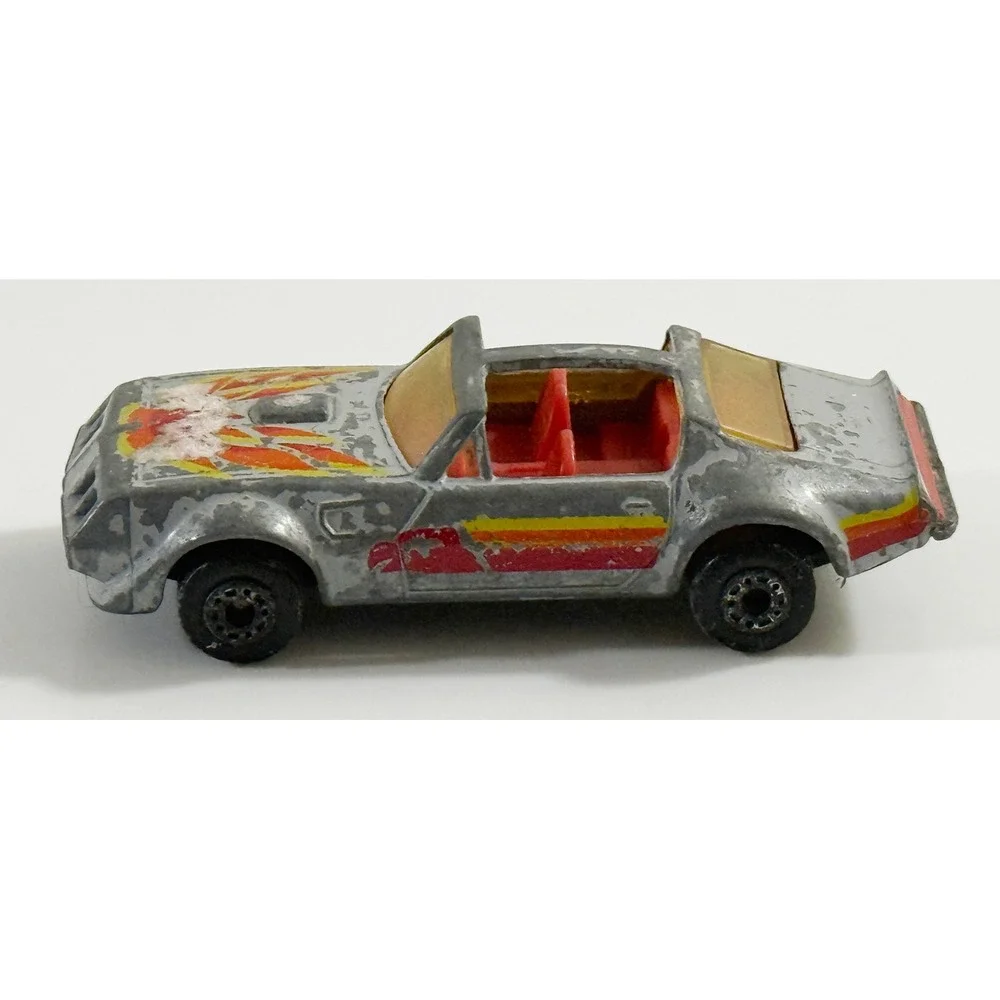 Matchbox Pontiac Firebird Trans Am Kids 1:64 Silver 1979 Superfast T-Top Car